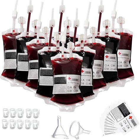 halloween fake blood bags|halloween blood bags for drinks.